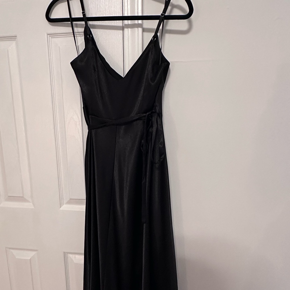Satin black bridesmaid dress - Picture 5 of 9